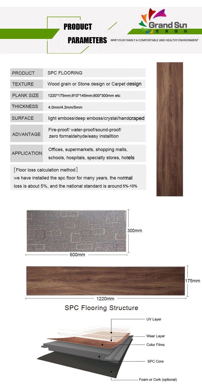 5mm Wearable SPC Flooring HP9076